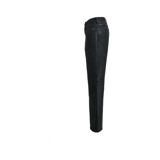 Coating Biker Denim Pants / Blk