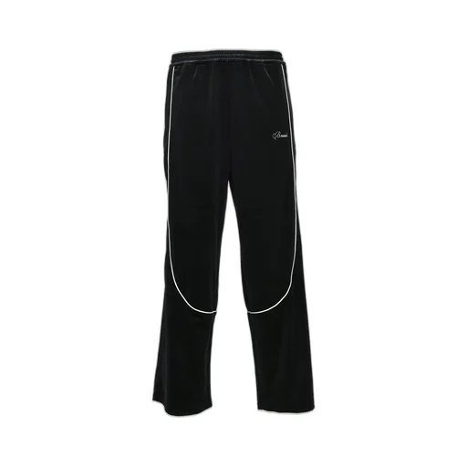 Script Logo Piping Velor Track Pants / Blk