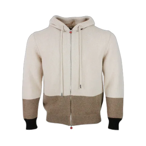 Kiton Zip-Up Hooded Cardigan