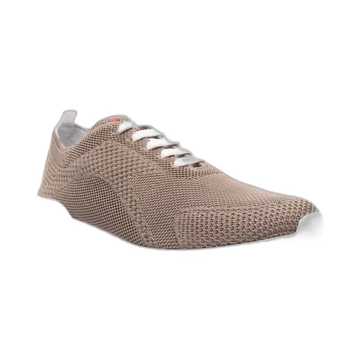 Kiton Almond-Toe Lace-Up Knit Sneakers