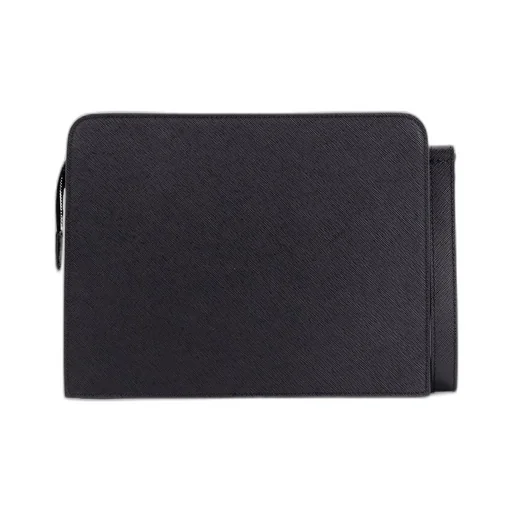 Kiton Logo Plaque Zipped Clutch Bag