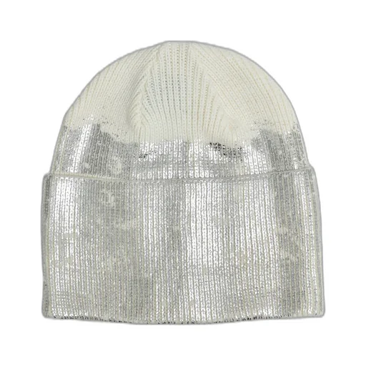 Foil Print Knit Cap / Wht