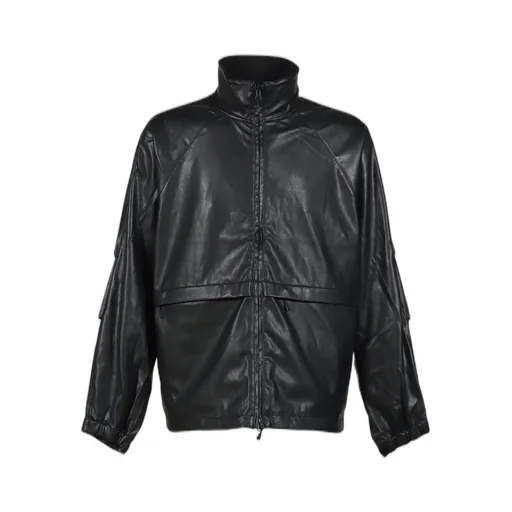 Tech Synthetic Skin Windbreaker Jacket / Blk