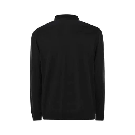 Kiton Long Sleeved Zipped Knitted Polo Shirt