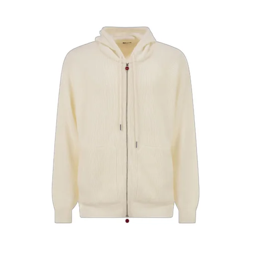 Kiton Ribbed Cashmere Hooded Jacket