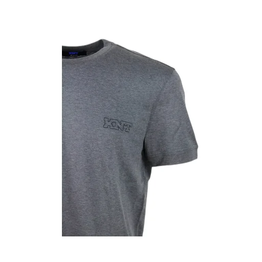 Kiton Logo Printed Crewneck T-Shirt
