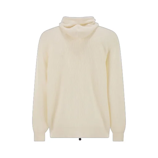 Kiton Ribbed Cashmere Hooded Jacket