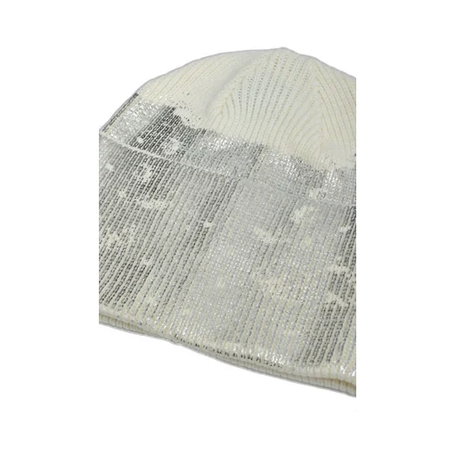 Foil Print Knit Cap / Wht