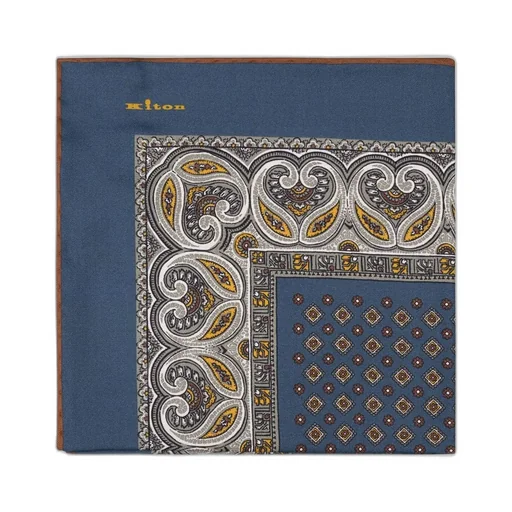 Kiton Graphic Printed Finished-Edge Scarf