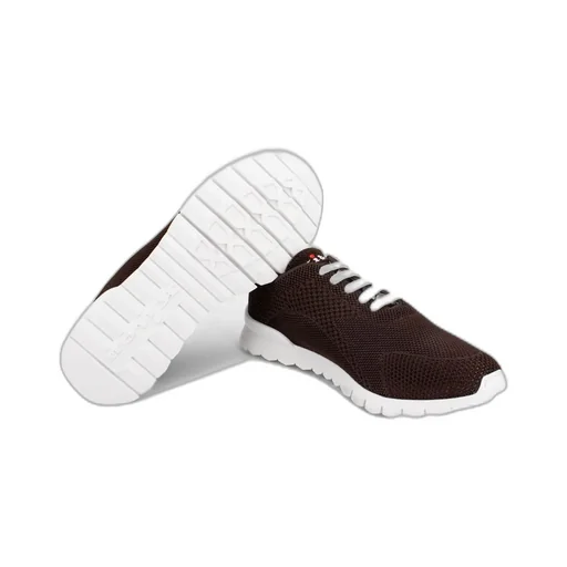 Kiton Logo Embroidered Mesh Sneakers