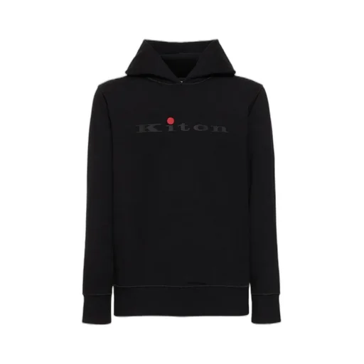 Kiton Logo Printed Hoodie