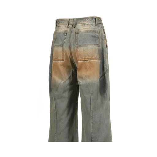 Front Zip Baggy Denim V2 / Dirty Washed Blu