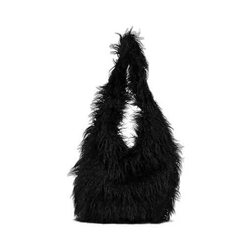 Hairy Fur Shoulder Bag / Black