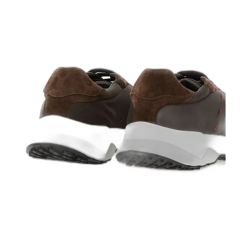 Kiton Embroidered Suede Sneakers