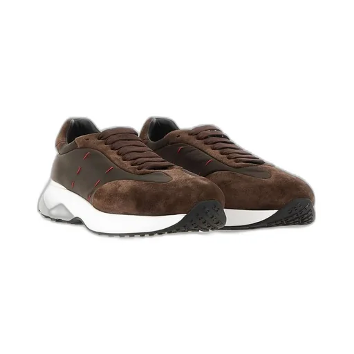 Kiton Embroidered Suede Sneakers