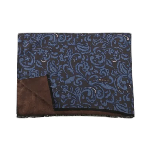 Kiton Printed Fringed Scarf