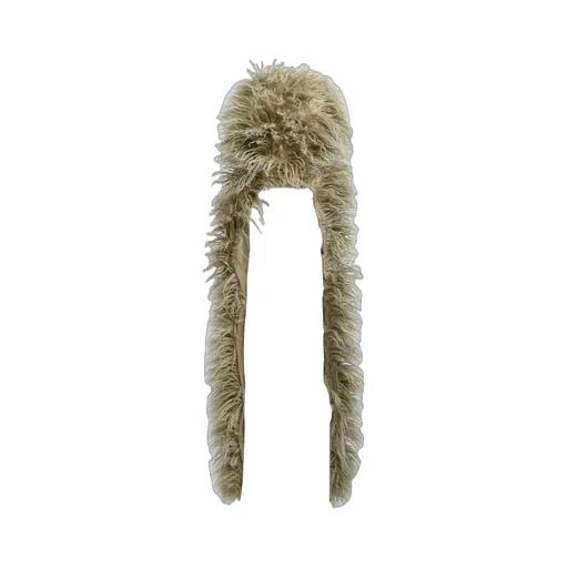 Hairy Fur Scarf Cap / Bei