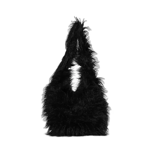 Hairy Fur Shoulder Bag / Black