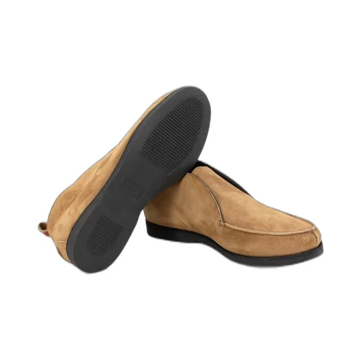 Kiton Round Toe Slip On Loafers