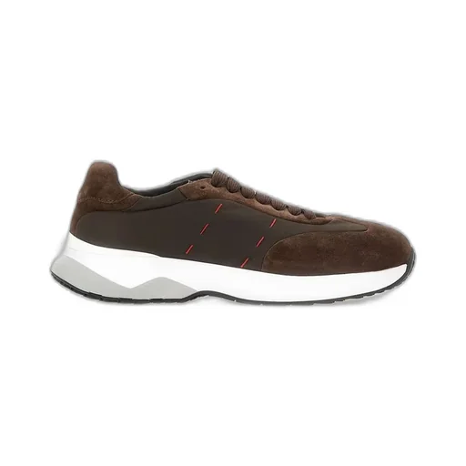 Kiton Embroidered Suede Sneakers