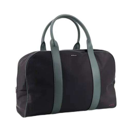 Kiton Logo Plaque Zipped Travel Bag