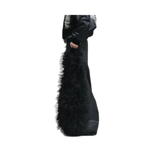 Hairy Fur Shoulder Bag / Black
