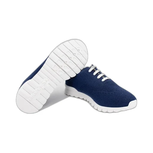 Kiton Logo Embroidered Mesh Sneakers