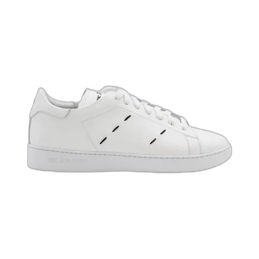 Kiton Logo Printed Stitched Lace-Up Sneakers