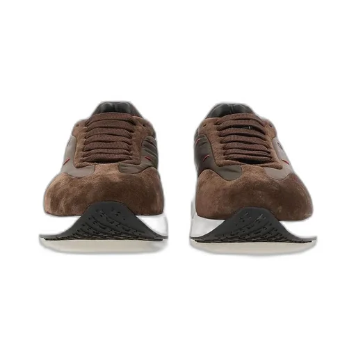 Kiton Embroidered Suede Sneakers