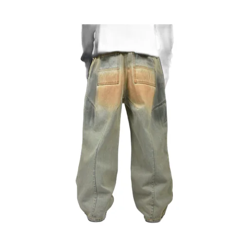 Front Zip Baggy Denim V2 / Dirty Washed Blu