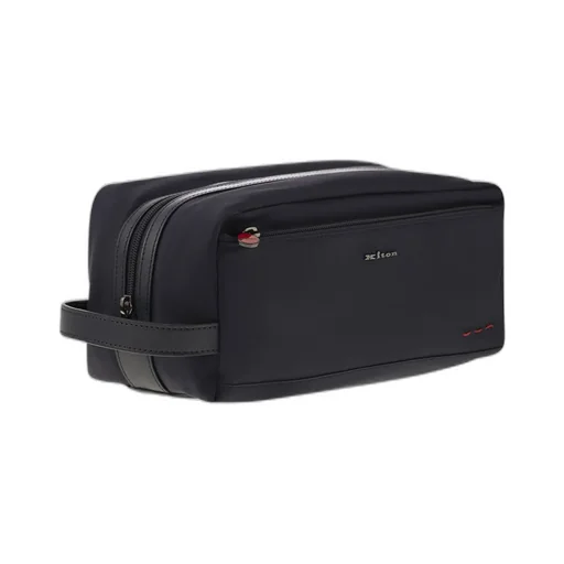 Kiton Logo Plaque Beauty Case
