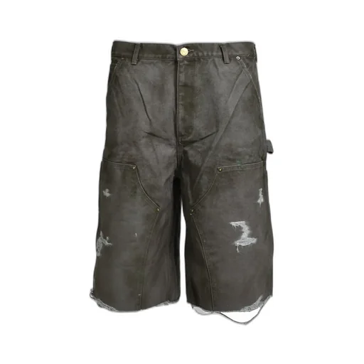 Boro Duck Painter Wide Bermuda Pants / Gry