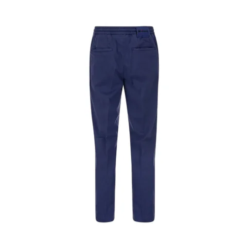 Kiton Logo Patch Straight-Leg Trousers