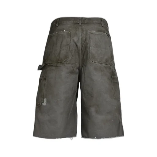 Boro Duck Painter Wide Bermuda Pants / Gry