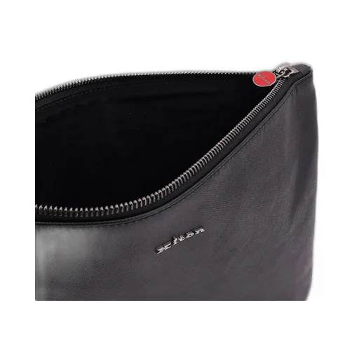 Kiton Logo Plaque Zipped Clutch Bag