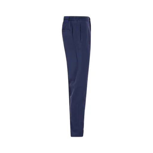 Kiton Logo Patch Straight-Leg Trousers