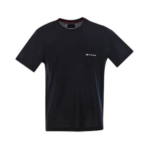 Kiton Logo Printed Crewneck T-Shirt
