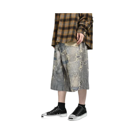 Trompe-L'oeil Print Bermuda Shorts / Ind