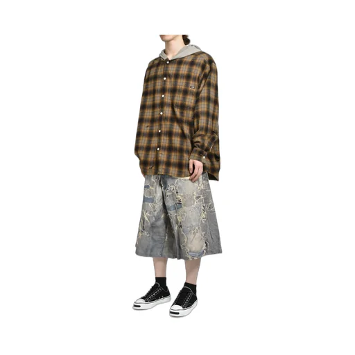 Trompe-L'oeil Print Bermuda Shorts / Ind