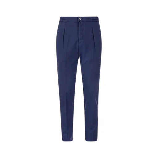 Kiton Logo Patch Straight-Leg Trousers