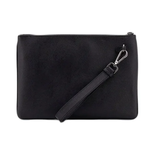 Kiton Logo Plaque Zipped Clutch Bag