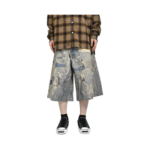 Trompe-L'oeil Print Bermuda Shorts / Ind