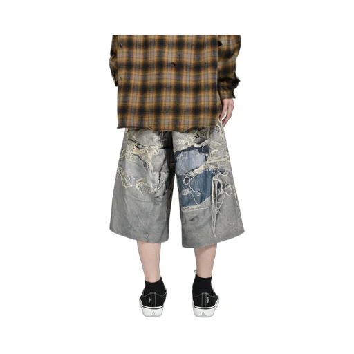Trompe-L'oeil Print Bermuda Shorts / Ind