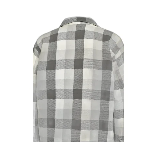 Damaged And Stained Flannel Shirt / Aged Gry×Wht