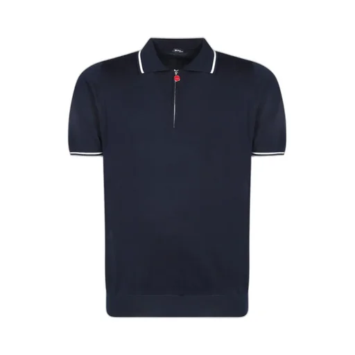Kiton Zipped Knitted Polo Shirt