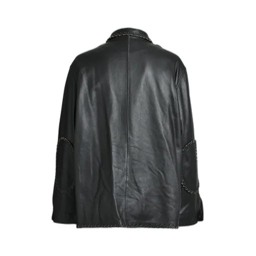 Braided Leather Coverall / Blk