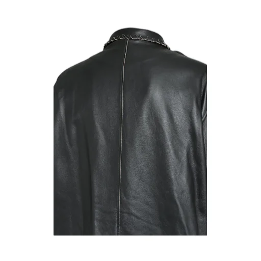 Braided Leather Coverall / Blk