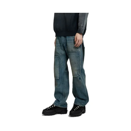 Miner's Repaired Denim Work Pants / Aged Ind