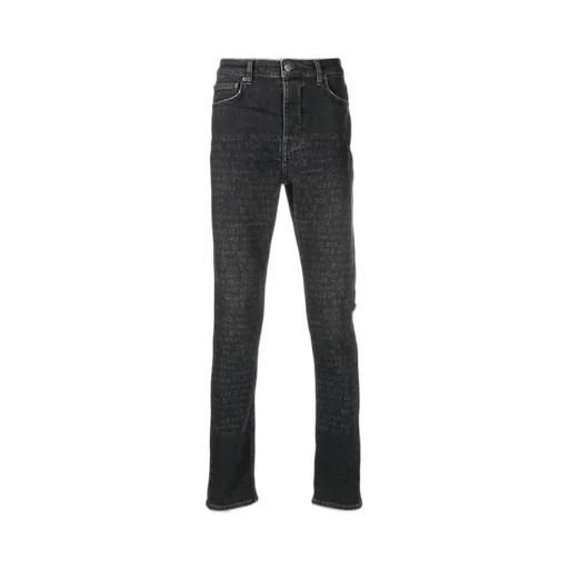 Ksubi Text-Printed Slim Cut Tapered Jeans