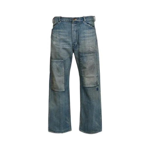 Miner's Repaired Denim Work Pants / Aged Ind